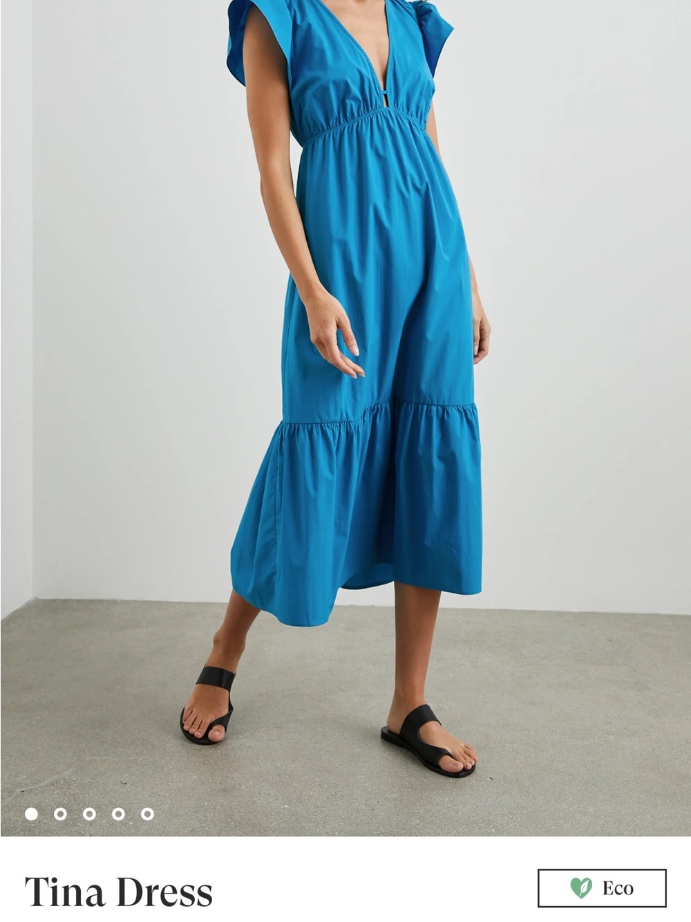 Rails Tina Dress - Bright Blue Tiered Midi Dress